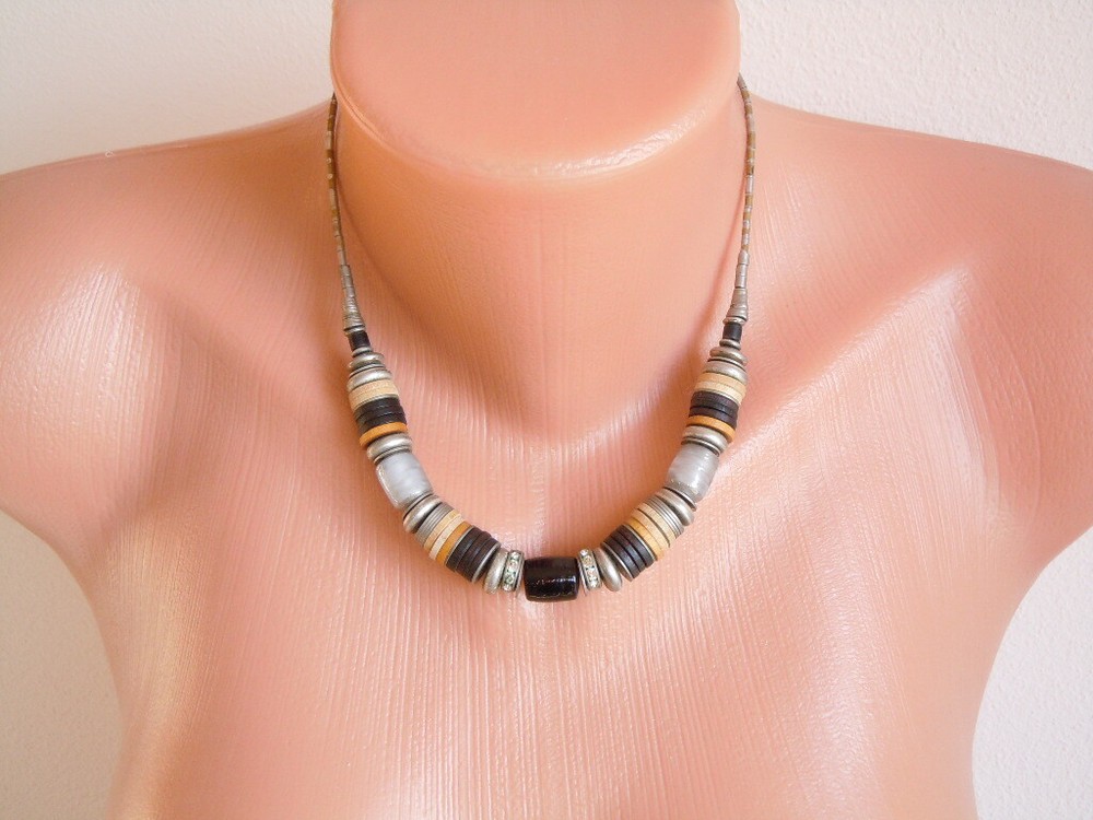 Longani Necklace With The Black Pearl Luxury Designer 41.4g/L: 15.4-16.7in