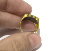 VINTAGE ANCIENT BRONZE OLD RING STYLE ROMAN VERY RARE LEGIONARY ARTIFACT AMAZING