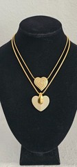 Rare Vintage Trifari and Monet gold tone short chain necklaces 14” & 16″
