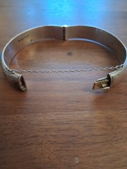 1968 Birmingham 20g Sterling Silver Bangle MCM Hinged Clamper