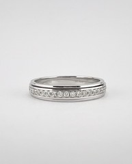 Designer 18k White Gold .45ct Diamond Eternity Wedding Spinner Band Ring Sz 9