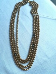 Vintage Gold Tone Chain Necklace 15.5 Inches. 4 Strands. As Pictured -VM111