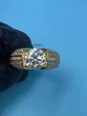 2.35Ct VVS1 Round Cut Lab-Created Diamond Men’s Wedding 14K Yellow Gold FN Ring