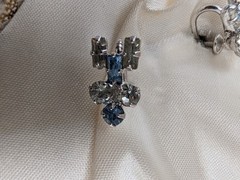 Vintage Jewels By D’or Sterling Rodium Brooch & Earrings In Original Box NEW