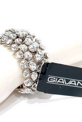 Vintage Giavan Silver Plate Stretch Bracelet NWT SEE DESCRIPTION Free Ship!