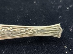 Sterling Silver (Top Only) Vintage Art Nouveau Bar Brooch Pin 4″