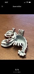 VTG Gerry’s Lobster Pin Brooch Figural Nautical Ocean Sea Sweater