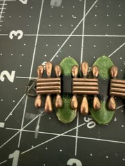 Vintage Matisse Copper Green Painted Enamel Bracelet 7″ Read