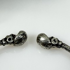Vintage Sterling Silver African Head Cuff Bracelet Caribbean Tourist Jewelry 7.5