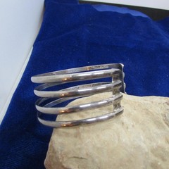 VINTAGE MEXICAN 4 BAND STERLING CUFF SIGNED MEXICO TT – 06 925