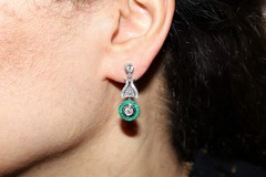 14K White Gold Over 2CT Round Lab Created Diamond Art Deco Vintage Drop Earring