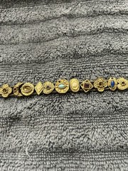 Victorian Style Slide Bracelet. Unsigned. Needs Repair Or Use for Craft Project.