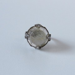 Antique Sterling Silver Rutilated Quartz Ring
