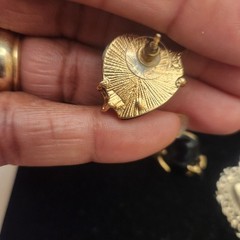 Vintage Heart Pendant / Pin Earring Lot Mixed Materials And Styles