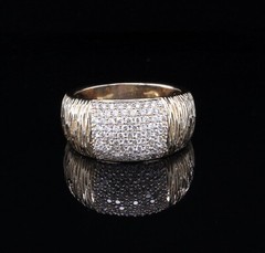 A High Dome 1.00ct G Si Diamond Set 14ct Yellow Gold Ring Size P1/2 Val $5965