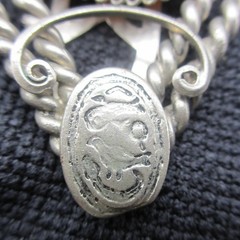 Vintage Dress Clip Faux Stone Bold Statement Twisted Silver Tone Open Work