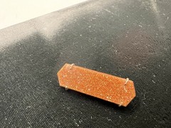 Vintage GOLDSTONE Art Deco Hexagon Bar Pin Brooch Vg+++