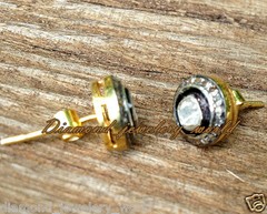 Victorian 1.35ctw Genuine Old Mine Rose Antique Cut Diamond Silver Studs Earring