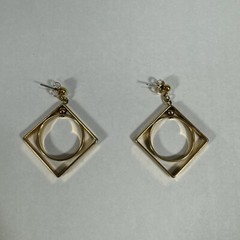 Avon MOBILE GEOMETRY Pierced Earrings 1987 goldtone