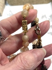 Vintage Necklace Choker Lot Art Glass Wood Milky Lucite Boho Chic More Lot of 6