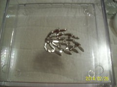 Navette Cut Lovely Vintage Brooch with Smoked & Red Rhonestones