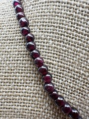 Vintage Garnet Nugget Bead Necklace 16.5”