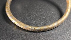 Vintage Mid-Century Brass Snake Bracelet