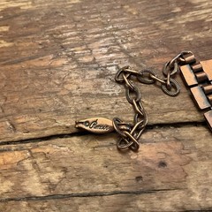COPPER MATISSE RENOIR FRINGE VINTAGE NECKLACE COSTUME SIGNED