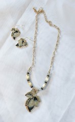 Vintage necklace Kenneth Cole set, KC zebra, Laura Ashley pendant & multi color