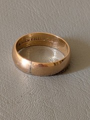 Vintage Clarks & Comb 10k Gold Filled Wedding Band Ring Sz 8.75