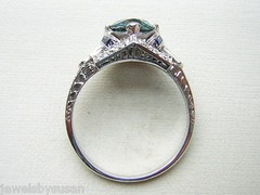 1.65ct OLD EUROPEAN CUT BLUE DIAMOND SOLITAIRE ring PLATINUM NATURAL DIAMONDS