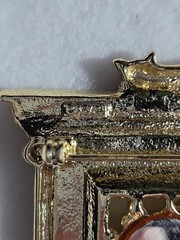 Lazy Cat On Fireplace Brooch AJC American Jewelry Chain Co. SmPTD