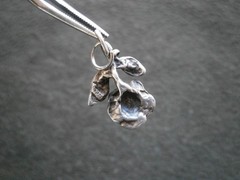 Rose Bloom Flower Vintage Sterling Silver Bracelet Charm Pendant 1.1g
