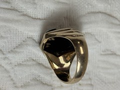 Antique 10K Hardstone Cameo Intaglio Gold Ring Size 8