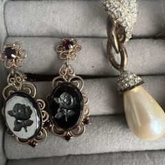 Vintage Earring Lot Signed Giovani Whiting & Davis More 15 pairs Cameo Pearl