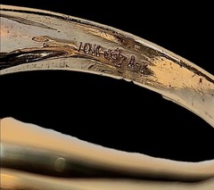 10K Gold VINTAGE Waterfall .93TCW Diamond Cluster Size 6.5 Ring 5.5 Grams