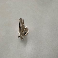 Vintage Silver Tone Trumpet Horn Brooch Music Instrument Pin Minimalist Jazz