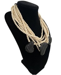 Gerda Lynggaard Monies Vintage Polished Bovine Bone And Horn Statement Necklace