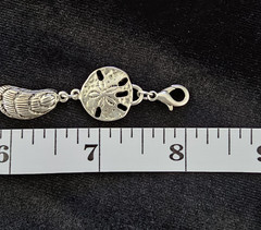 Vtg Nautical Jewelry Lot of 3 Shell Bracelet 2 Tone Lighthouse Dolphin Brooch