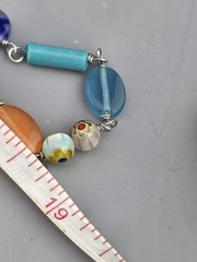 Vintage Cookie Lee Millefiori Glass Bead Necklace – 38” Signed Tag. (M)