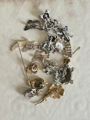 Vintage Jewelry Lot Pins Small Brooch Animal Bee Enamel Butterfly 1950-1960’s