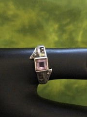Estate Find .925 Amethyst and Markasite Ring