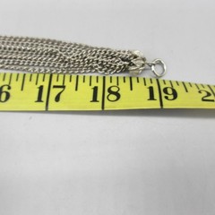 Vintage Tassel Necklace MCM Silver Tone 19 Inch