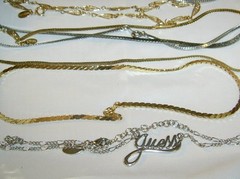 Good Quality NECKLACE & CHOKER LOT Silver & Gold Toned GUESS PARKLANE Very Nice!