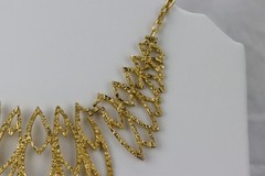 Celebrity Bib Necklace, 60s-70s, Gold Tone, Vintage, 126gr