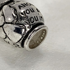 Two 925 Sterling Charm Beads 3-D Angel plus Guardian Angel to Protect and Guide