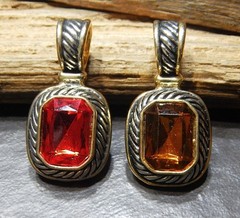 1990s Retro Vintage Boutique Chic Jeweled Pendant Jewelry Lot/6 NWOT S