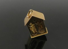 14K GOLD Vintage Petite Man & Woman Couple In House Pendant (MOVES) GP204