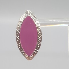 Purple Enamel Earrings Silver Tone Pierced Ear Post Back Lightweight