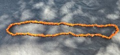 Natural Amber Beads Polished Nuggets Double Strand Necklace 23.3 Grams 36″ Long